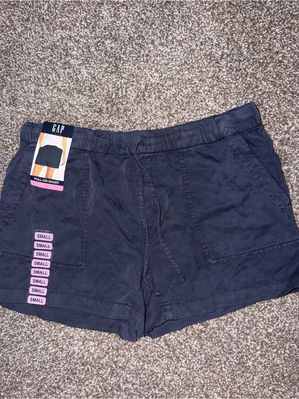 GAP Women's Navy Drawstring Pull-On Athletic Shorts